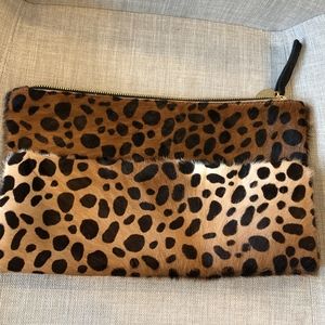 Clare V fur folding clutch